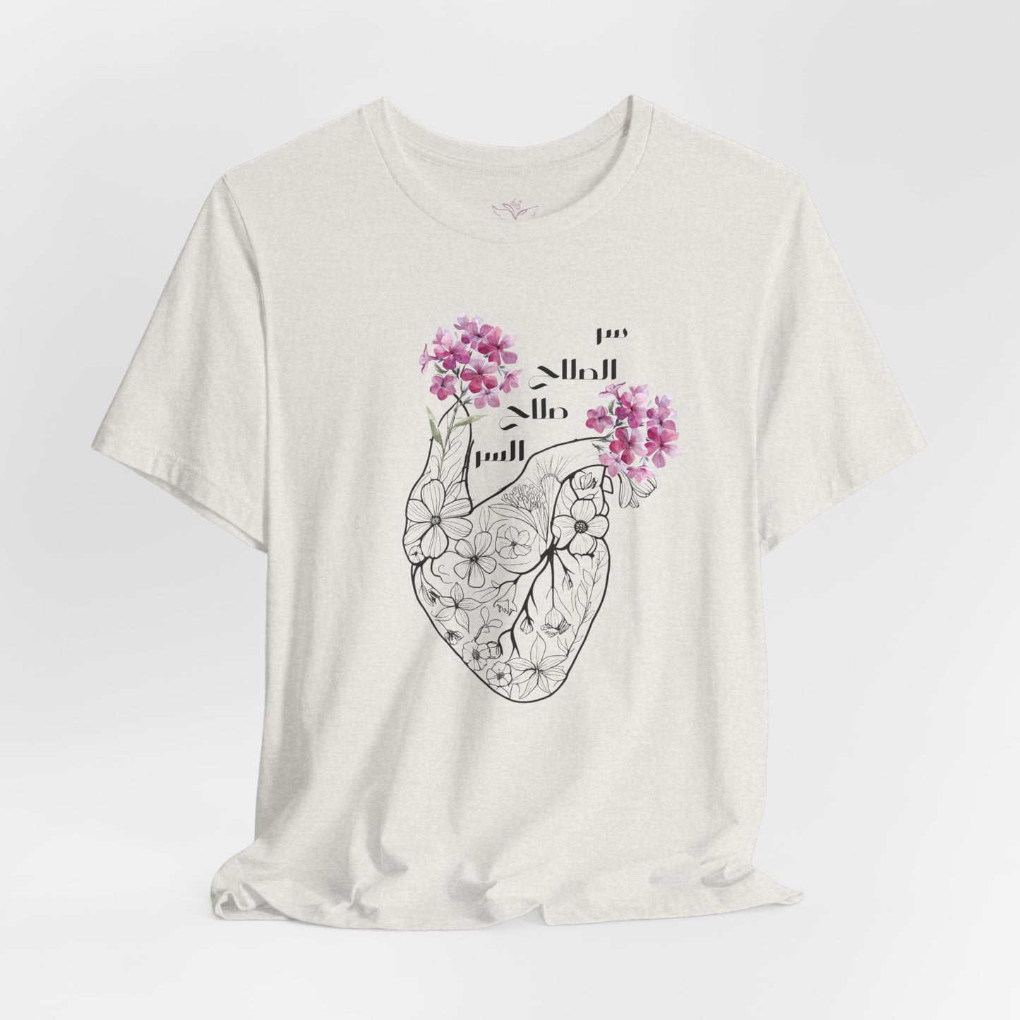 Floral Heart Women Tee - Soft Jersey Short Sleeve Shirt