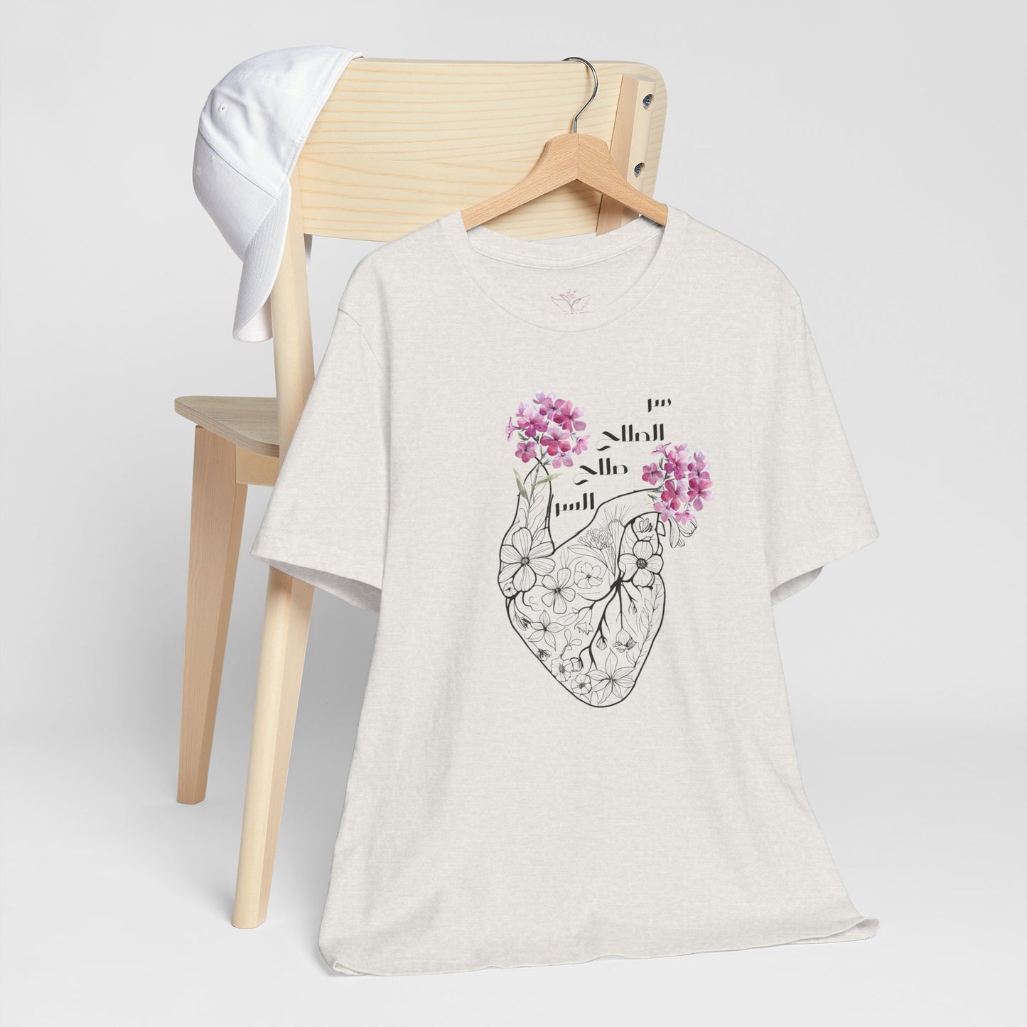 Floral Heart Women Tee - Soft Jersey Short Sleeve Shirt