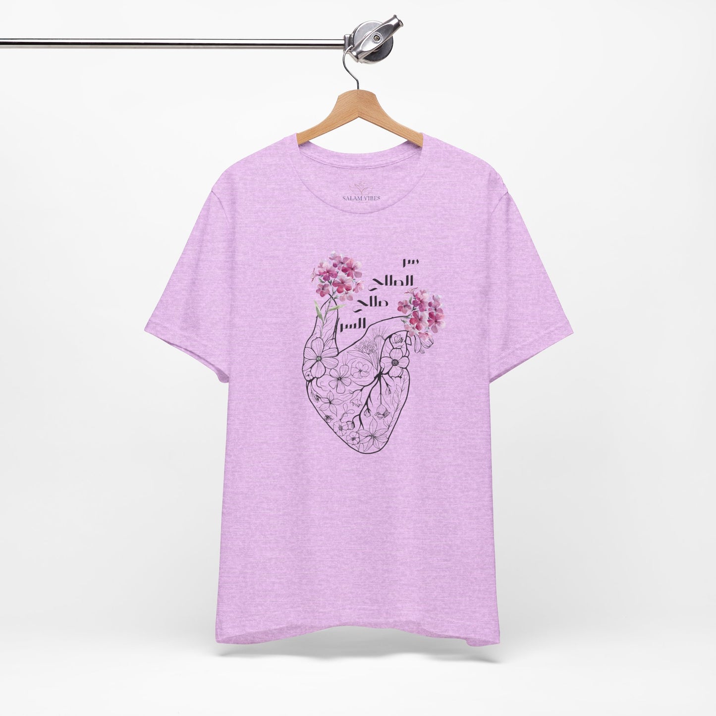 Floral Heart Women Tee - Soft Jersey Short Sleeve Shirt