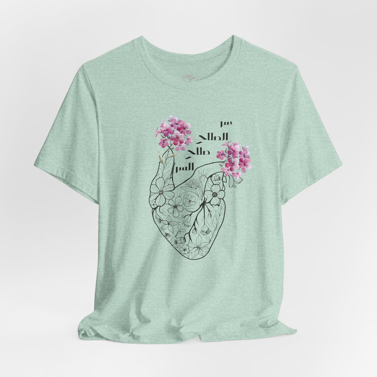 Floral Heart Women Tee - Soft Jersey Short Sleeve Shirt