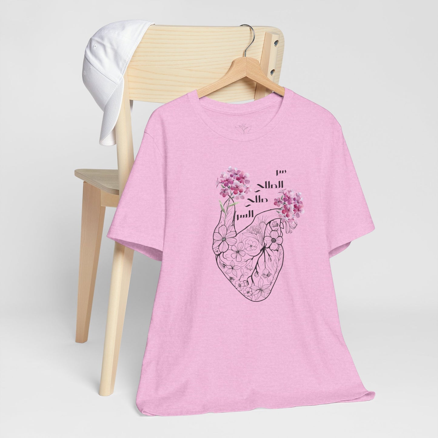 Floral Heart Women Tee - Soft Jersey Short Sleeve Shirt
