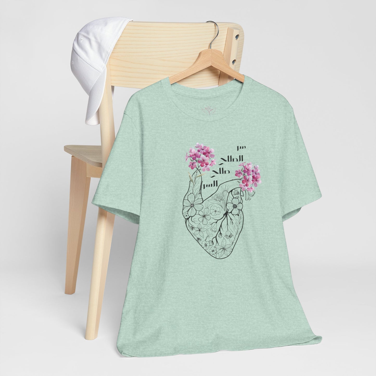 Floral Heart Women Tee - Soft Jersey Short Sleeve Shirt