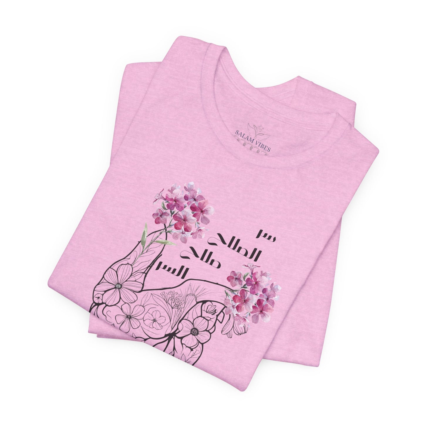Floral Heart Women Tee - Soft Jersey Short Sleeve Shirt