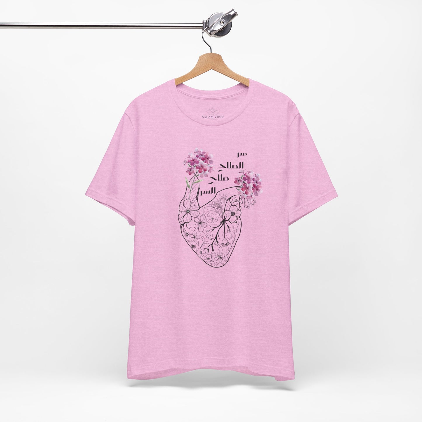Floral Heart Women Tee - Soft Jersey Short Sleeve Shirt