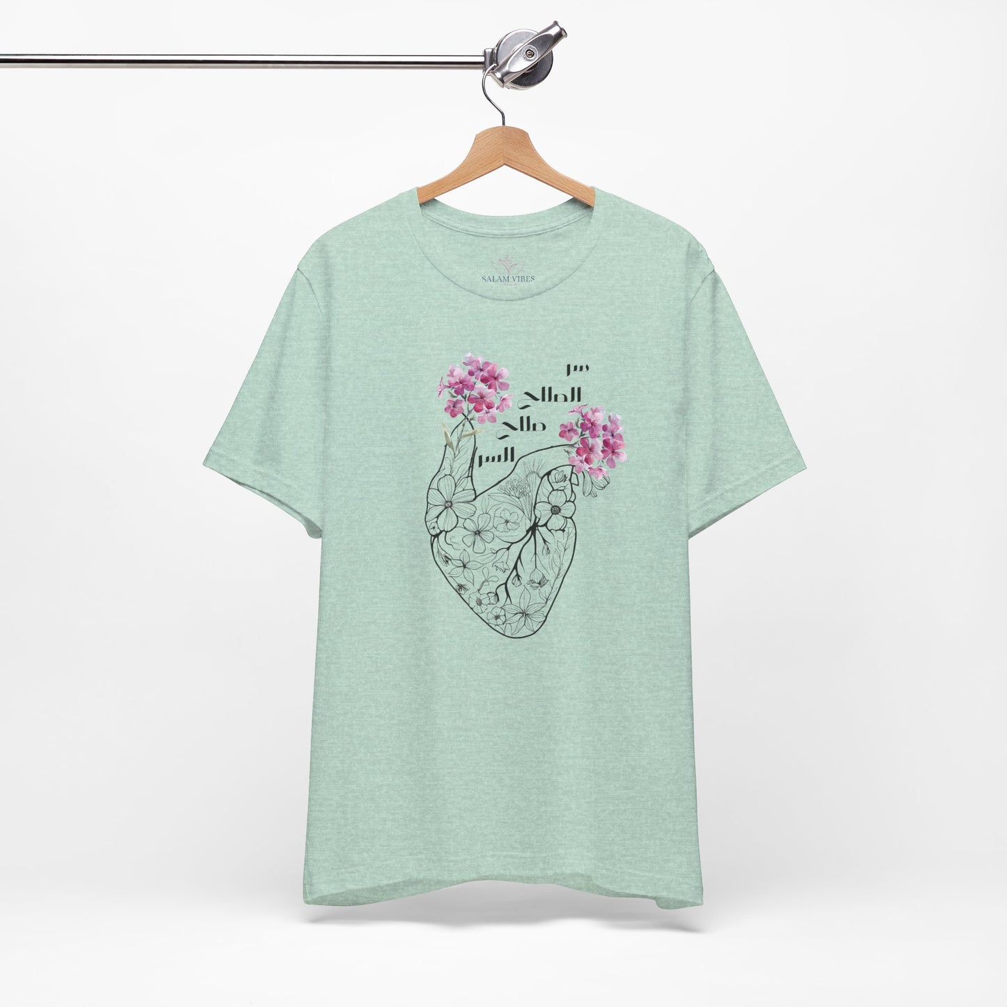 Floral Heart Women Tee - Soft Jersey Short Sleeve Shirt
