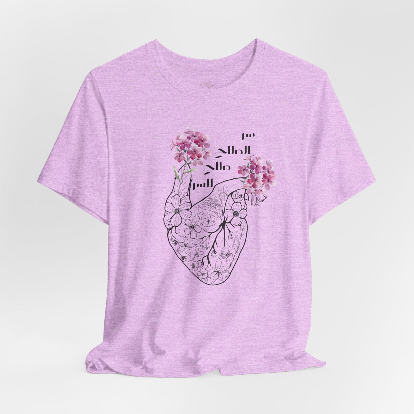 Floral Heart Women Tee - Soft Jersey Short Sleeve Shirt