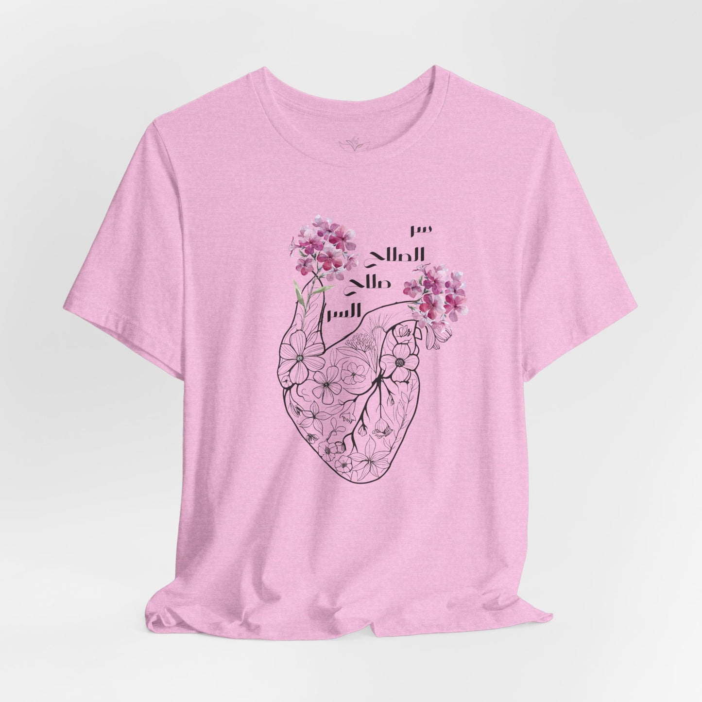 Floral Heart Women Tee - Soft Jersey Short Sleeve Shirt