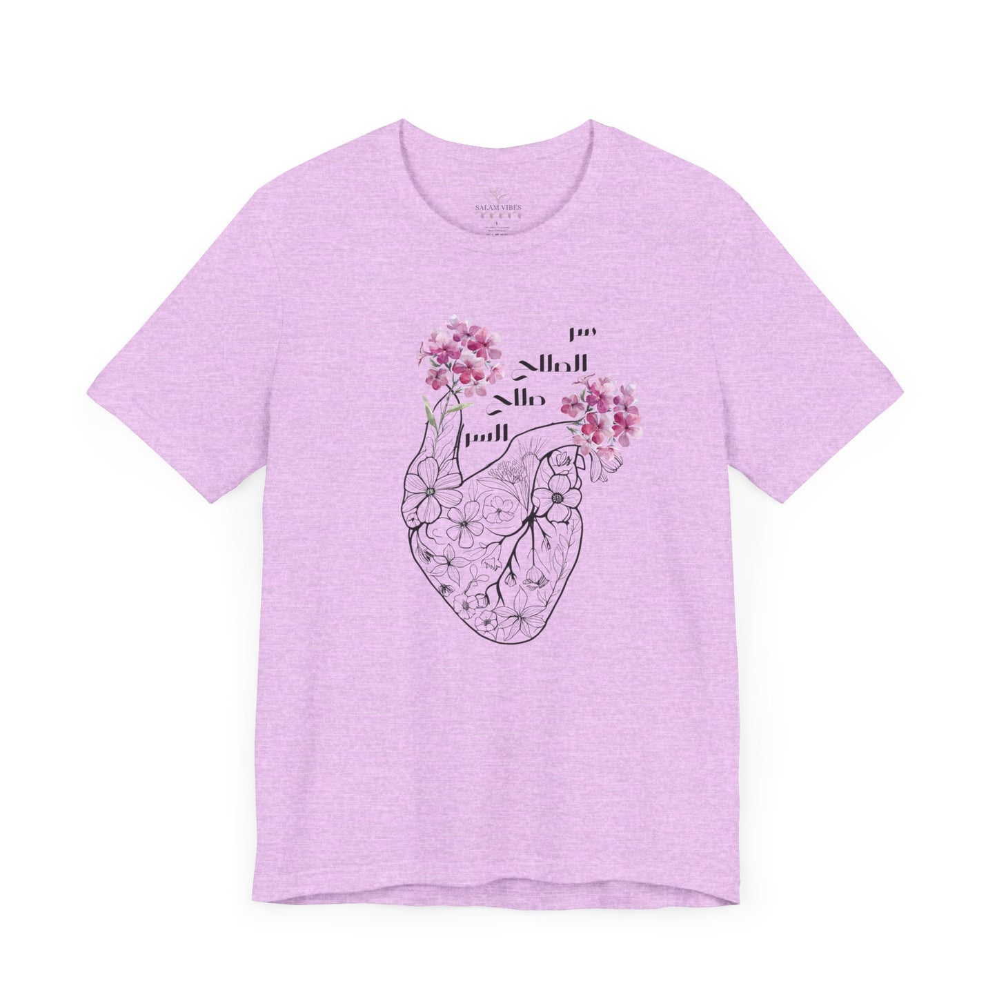 Floral Heart Women Tee - Soft Jersey Short Sleeve Shirt