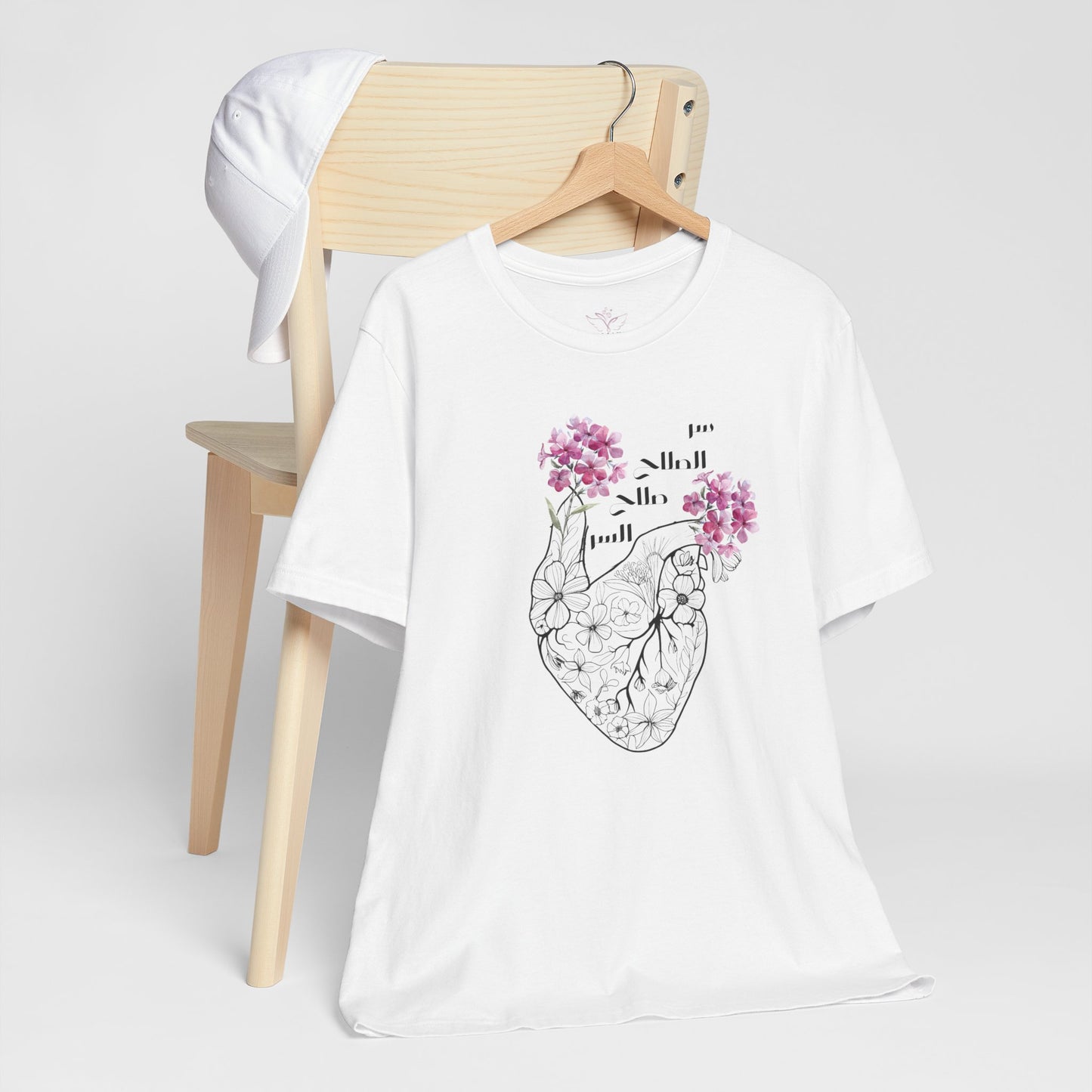 Floral Heart Women Tee - Soft Jersey Short Sleeve Shirt