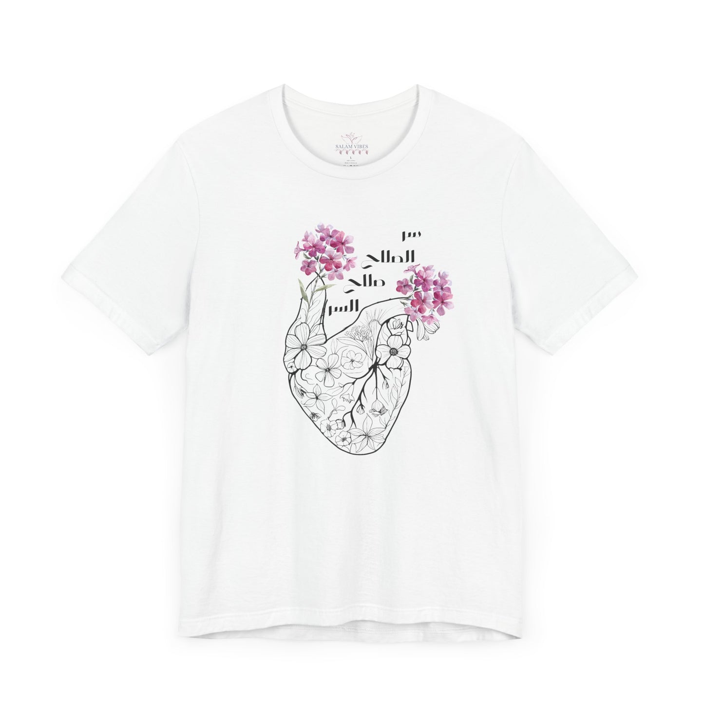 Floral Heart Women Tee - Soft Jersey Short Sleeve Shirt