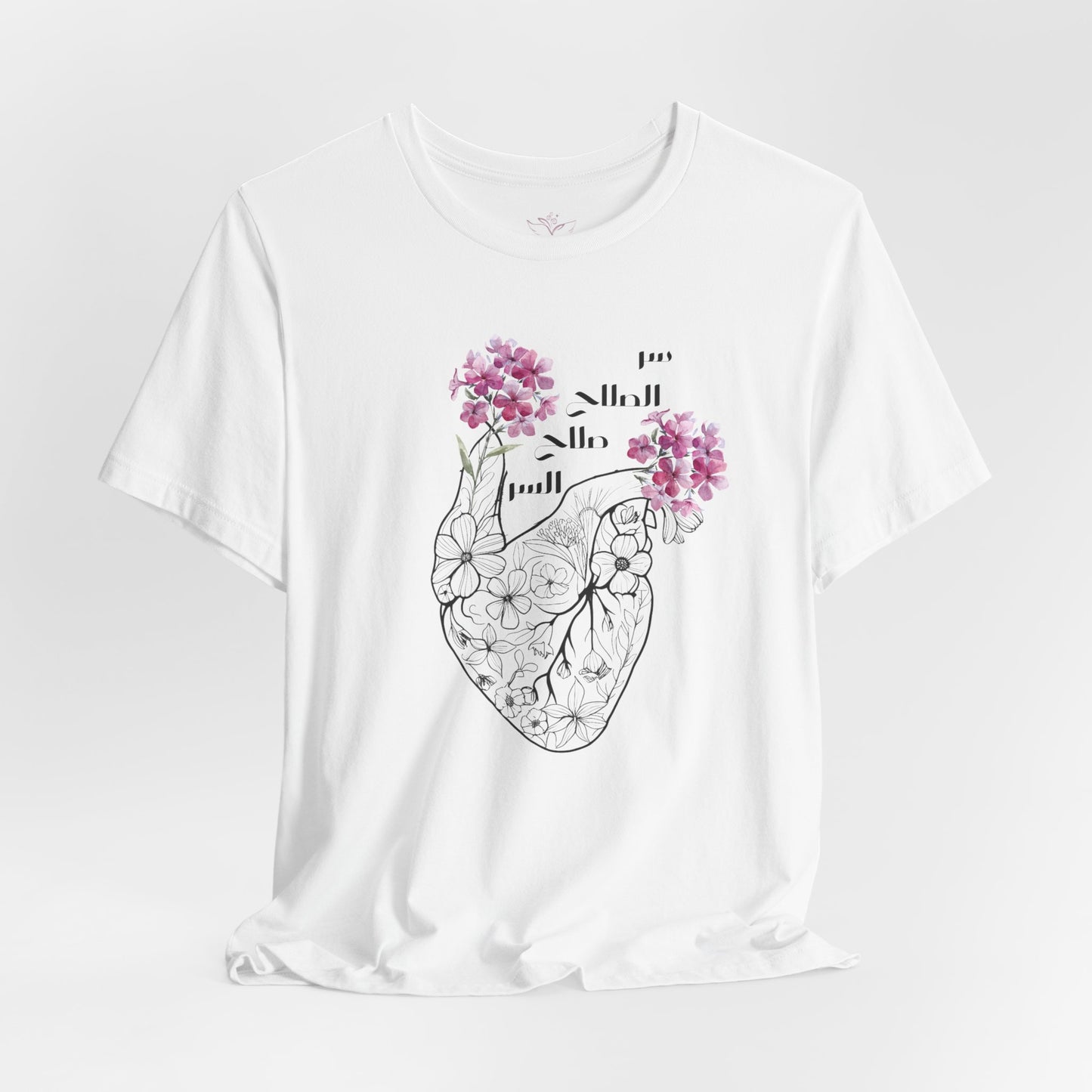 Floral Heart Women Tee - Soft Jersey Short Sleeve Shirt