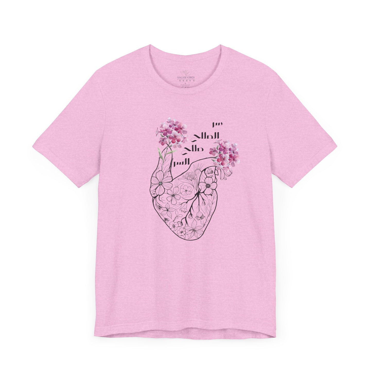 Floral Heart Women Tee - Soft Jersey Short Sleeve Shirt