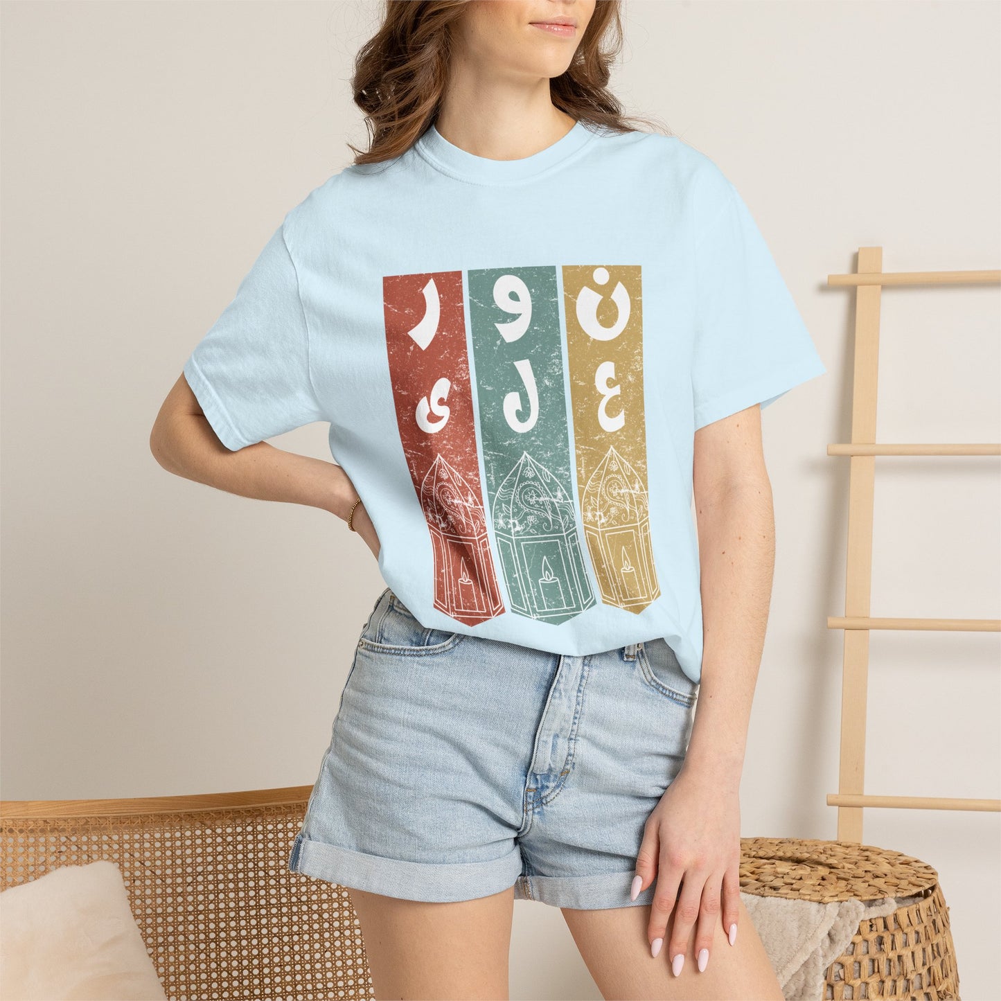 Vintage Design T-Shirt — نور على نور Arabic Calligraphy