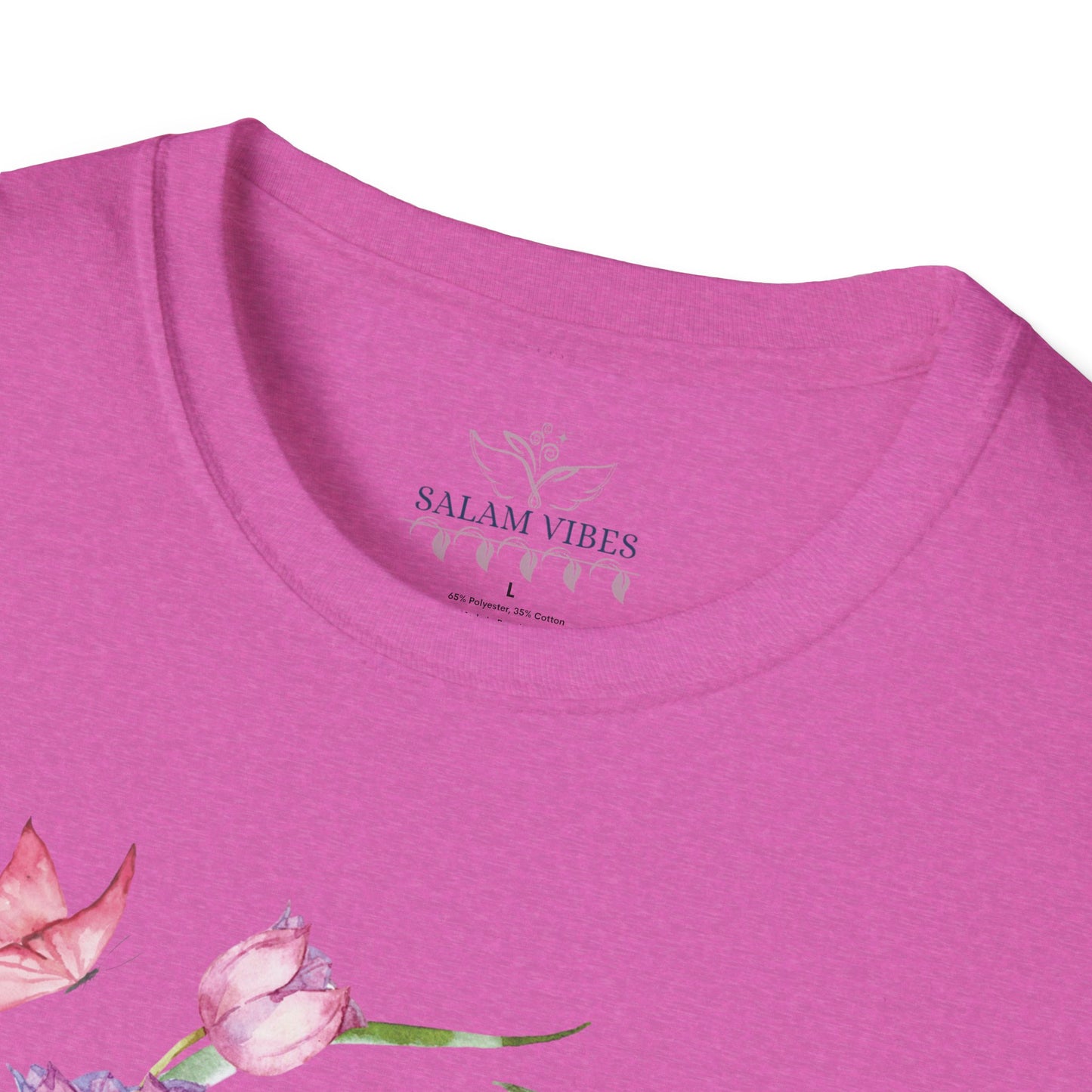 Floral Quote T-Shirt - Women Tee with Arabic Floral Design, Perfect Gift for Birthdays, Mother's Day, Casual Wear
