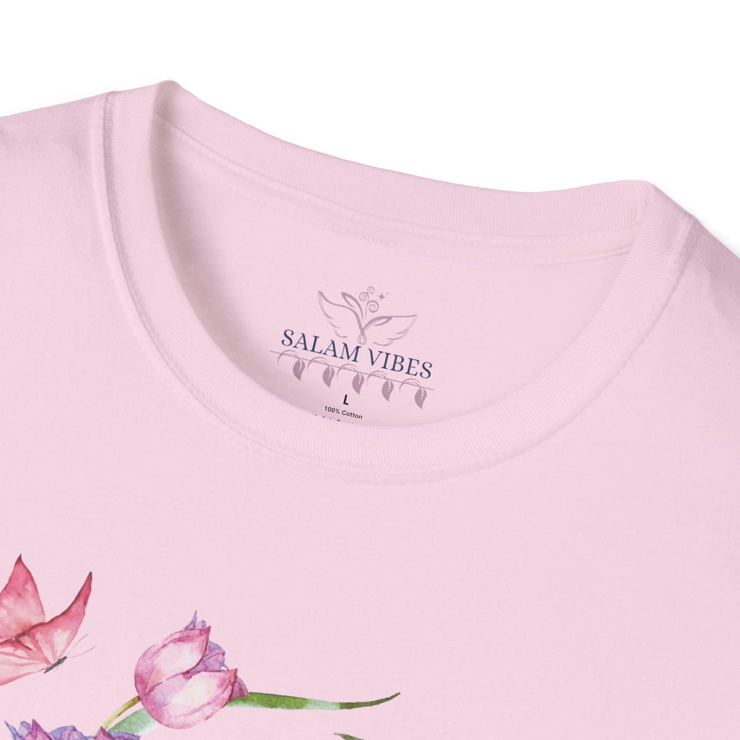 Floral Quote T-Shirt - Women Tee with Arabic Floral Design, Perfect Gift for Birthdays, Mother's Day, Casual Wear
