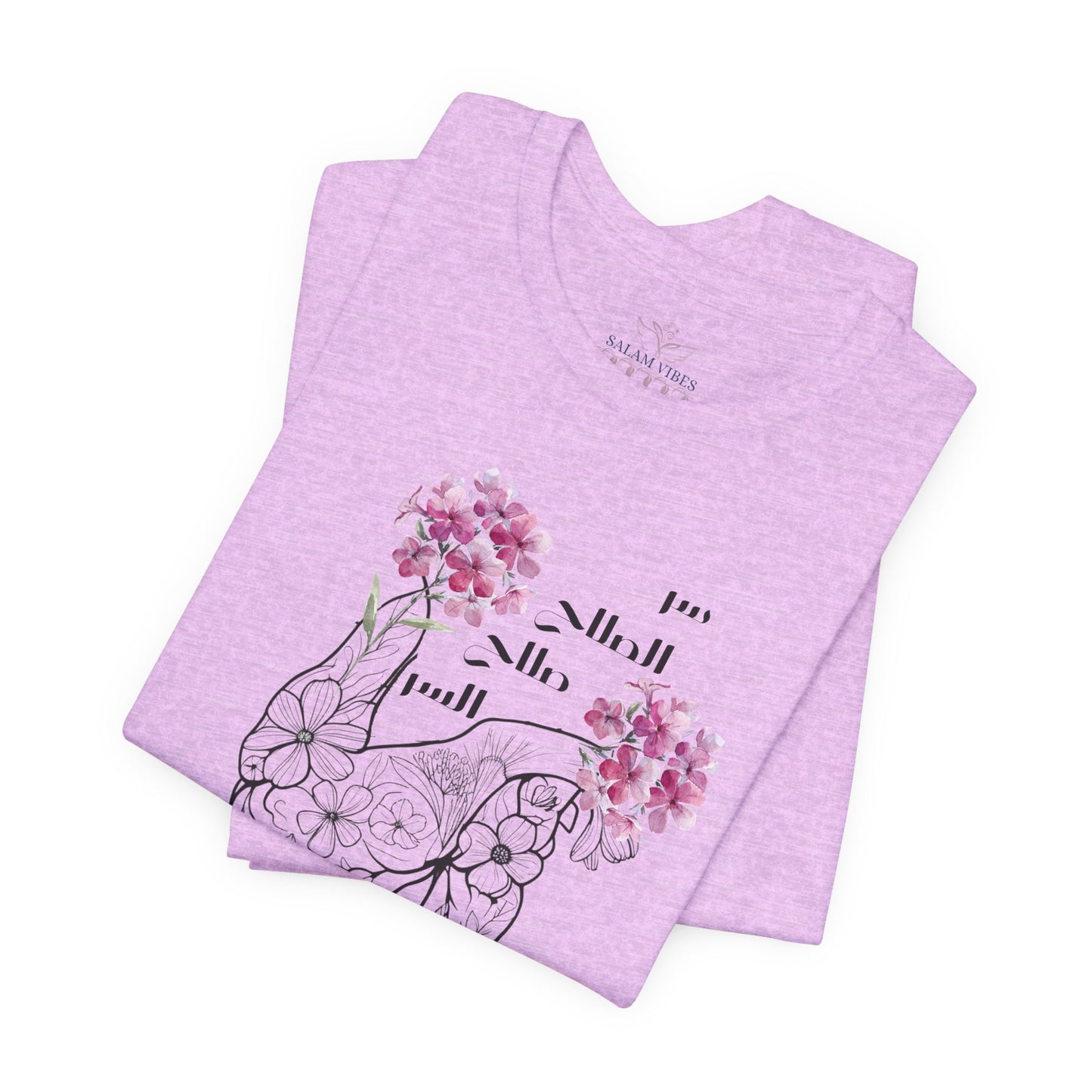 Floral Heart Women Tee - Soft Jersey Short Sleeve Shirt