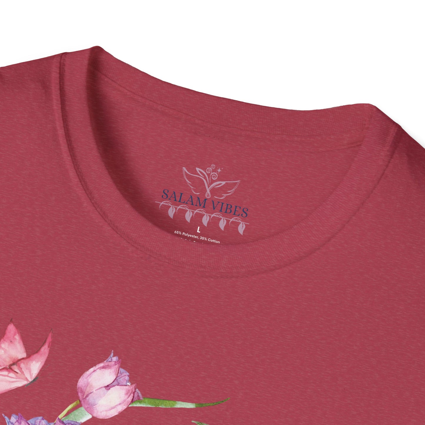 Floral Quote T-Shirt - Women Tee with Arabic Floral Design, Perfect Gift for Birthdays, Mother's Day, Casual Wear