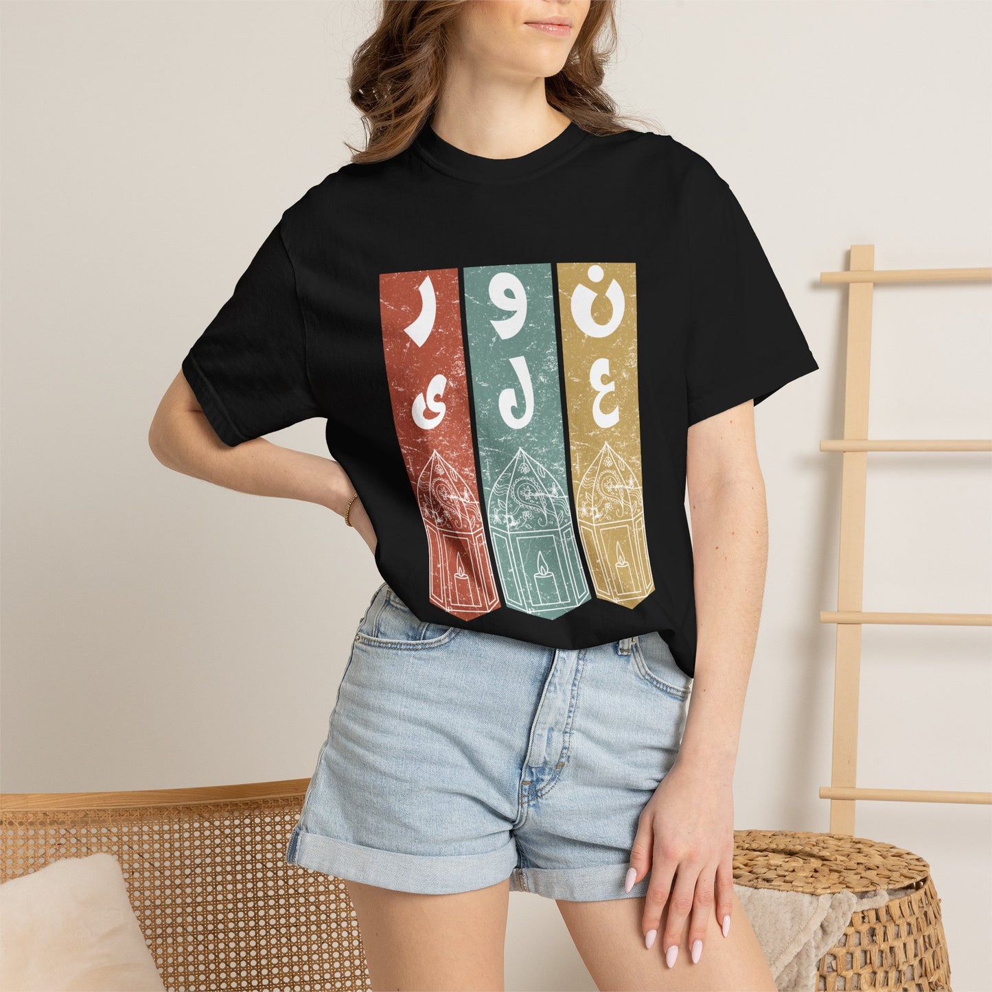 Vintage Design T-Shirt — نور على نور Arabic Calligraphy