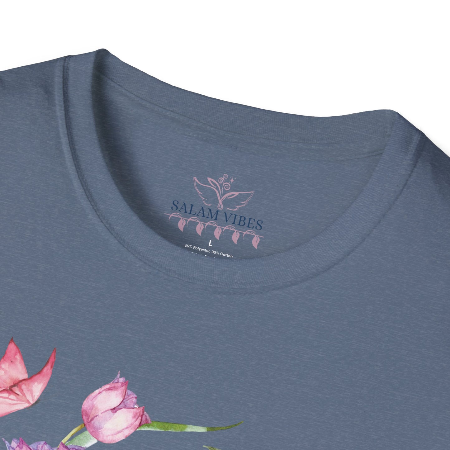 Floral Quote T-Shirt - Women Tee with Arabic Floral Design, Perfect Gift for Birthdays, Mother's Day, Casual Wear