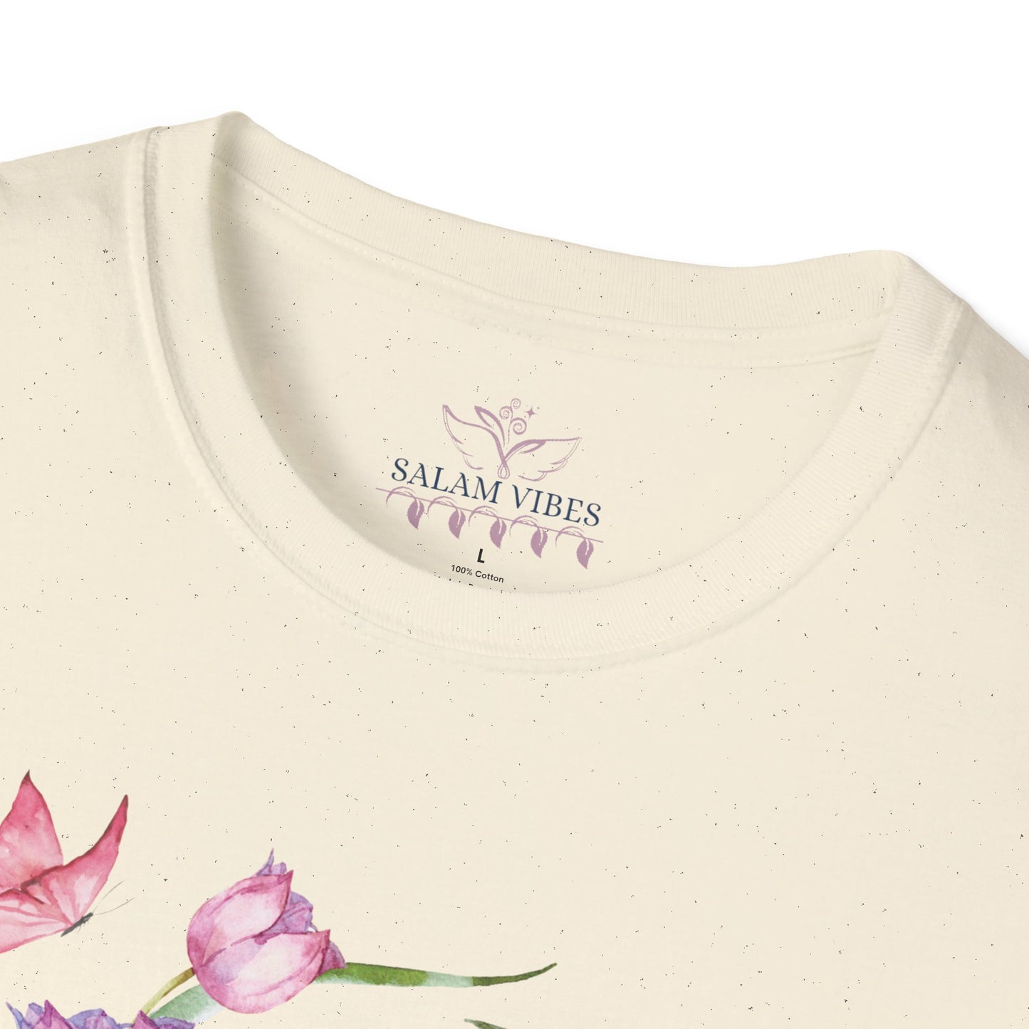 Floral Quote T-Shirt - Women Tee with Arabic Floral Design, Perfect Gift for Birthdays, Mother's Day, Casual Wear