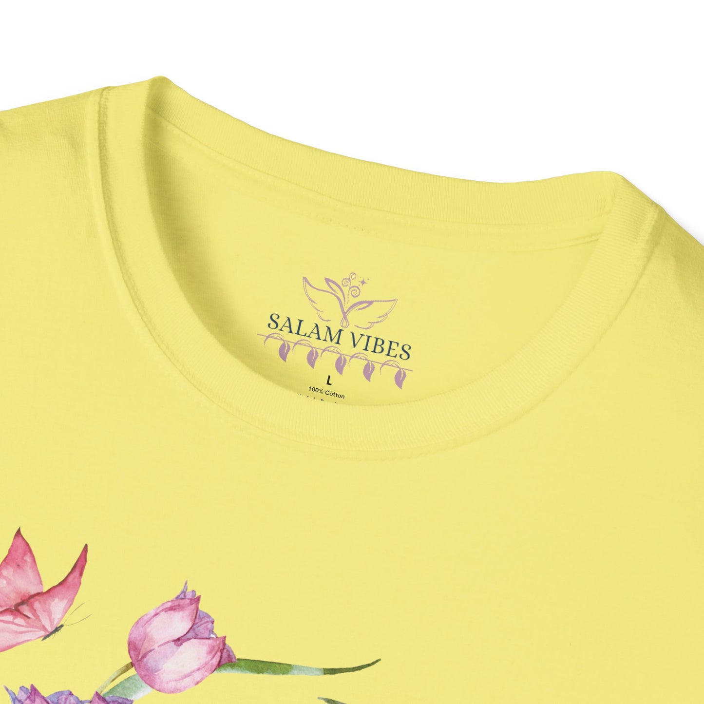 Floral Quote T-Shirt - Women Tee with Arabic Floral Design, Perfect Gift for Birthdays, Mother's Day, Casual Wear