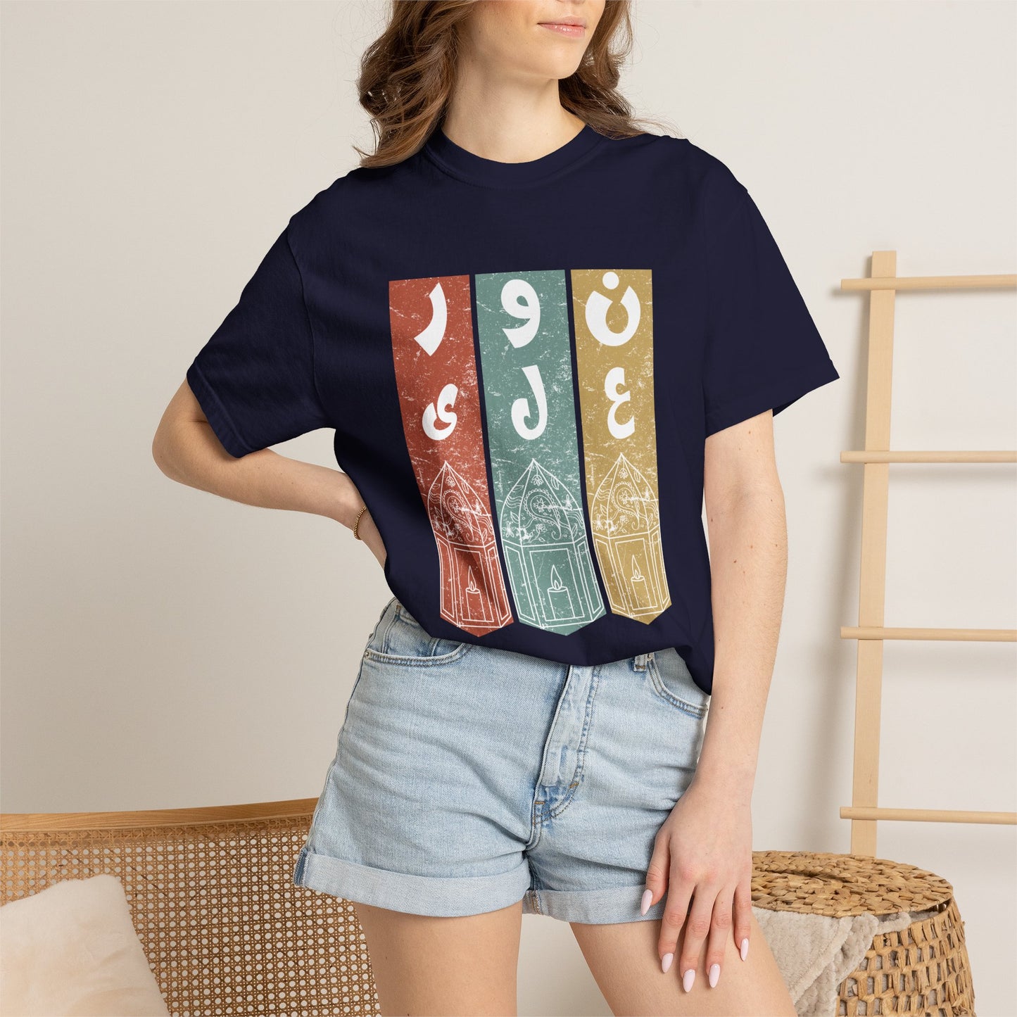 Vintage Design T-Shirt — نور على نور Arabic Calligraphy