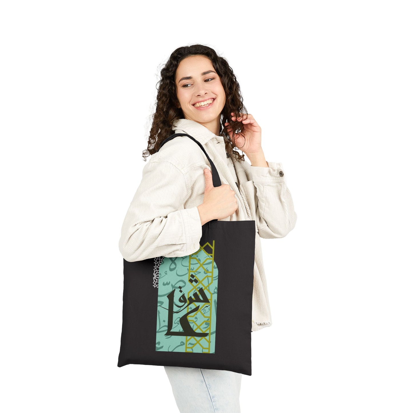 Artistic Cotton Canvas Tote Bag, Eco-Friendly Shopping Bag, Stylish Grocery Tote, Gift for Her, Travel and Beach Bag